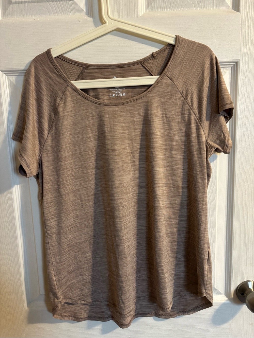 Tan women’s workout t shirt